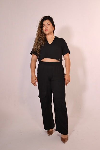 Pants Cargo Ann Negro