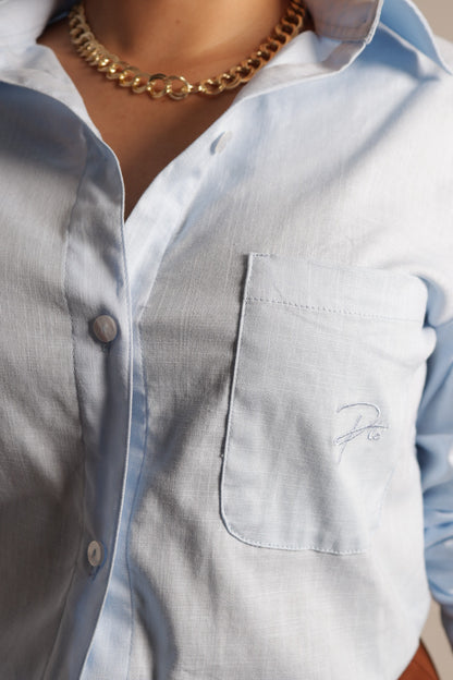 Shirt Lino Baby Blue
