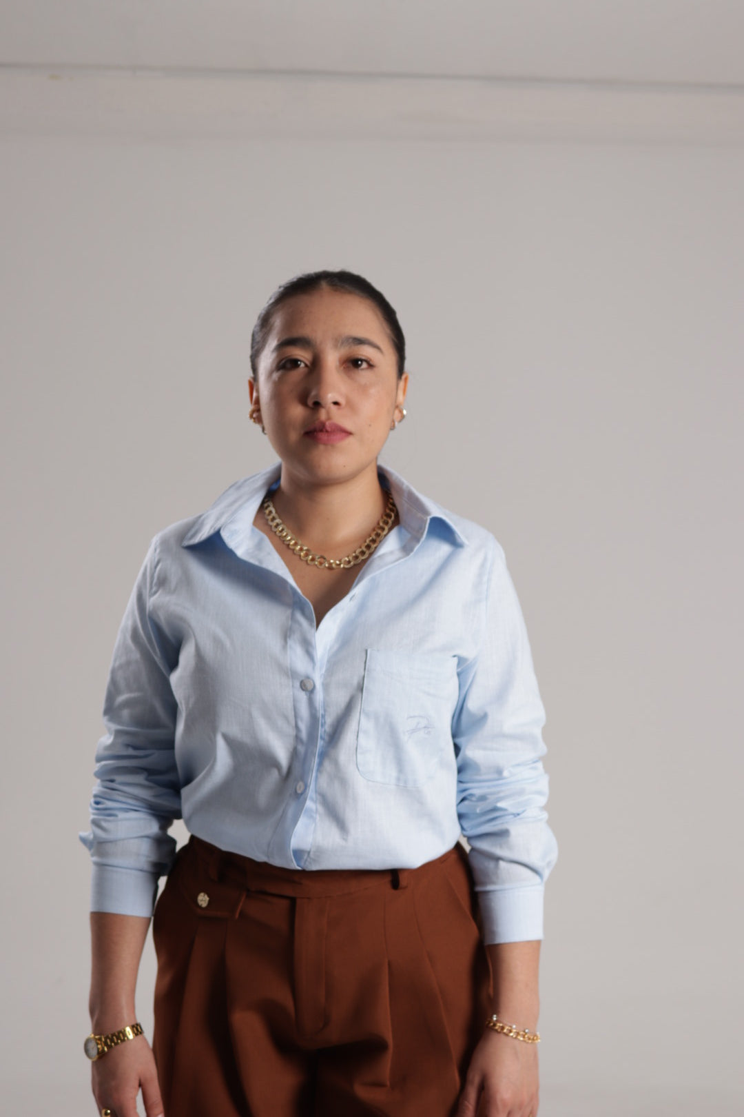 Shirt Lino Baby Blue