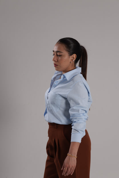 Shirt Lino Baby Blue