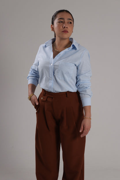 Shirt Lino Baby Blue